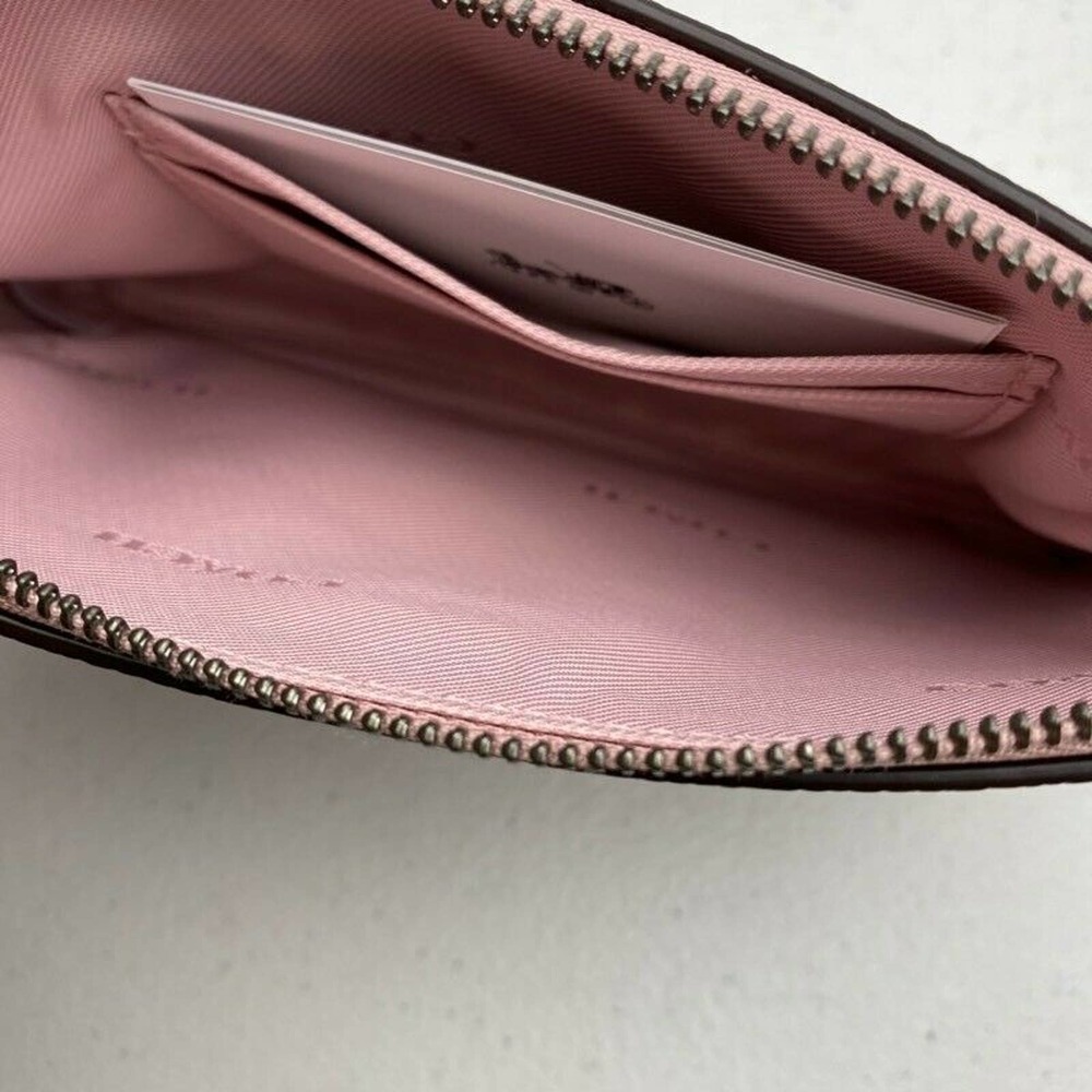 Coach Polished Pebble Leather Small Wristlet Pink - Picture 5 of 9